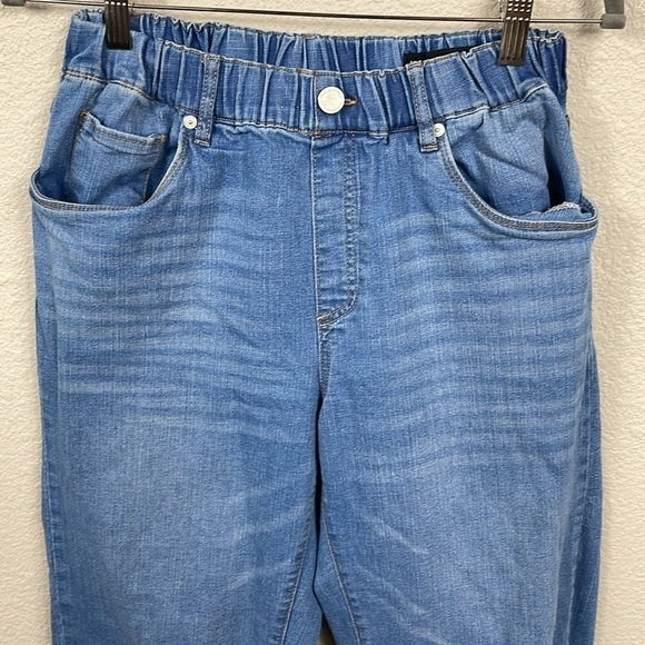 Blank NYC Denim Pull On Jogger Pants Stretch Waist Medium Wash Sz 27 - Picture 4 of 12